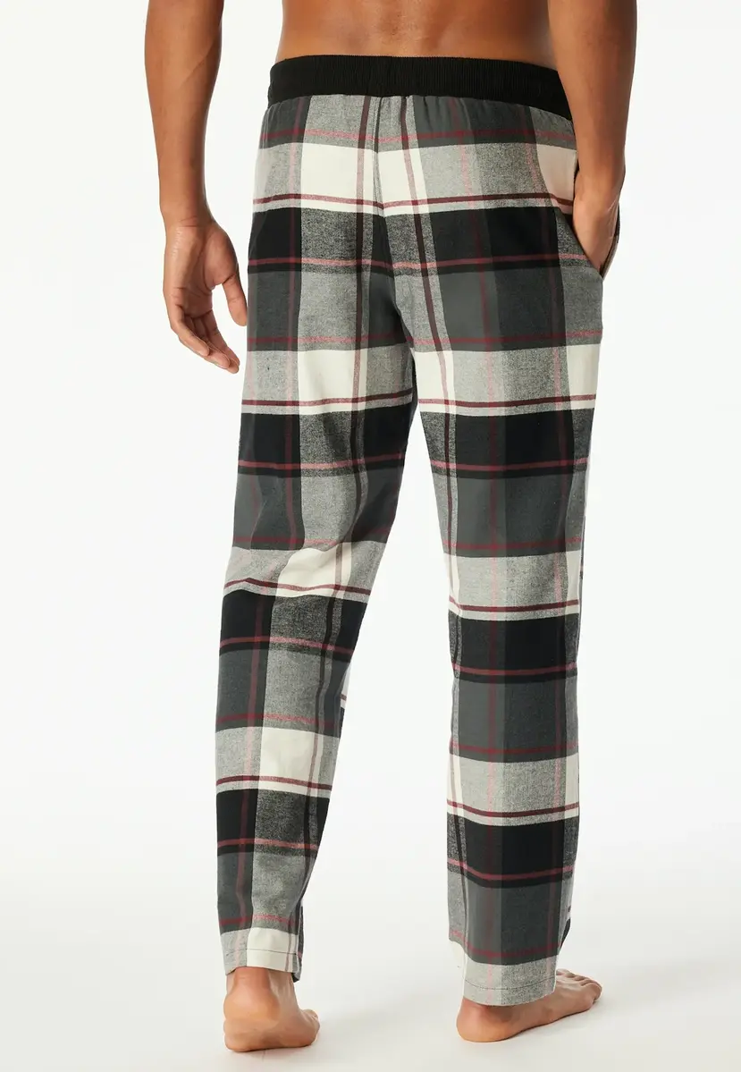 Schiesser heren lange flanellen pyjamabroek - Geruit - MIX & Relax