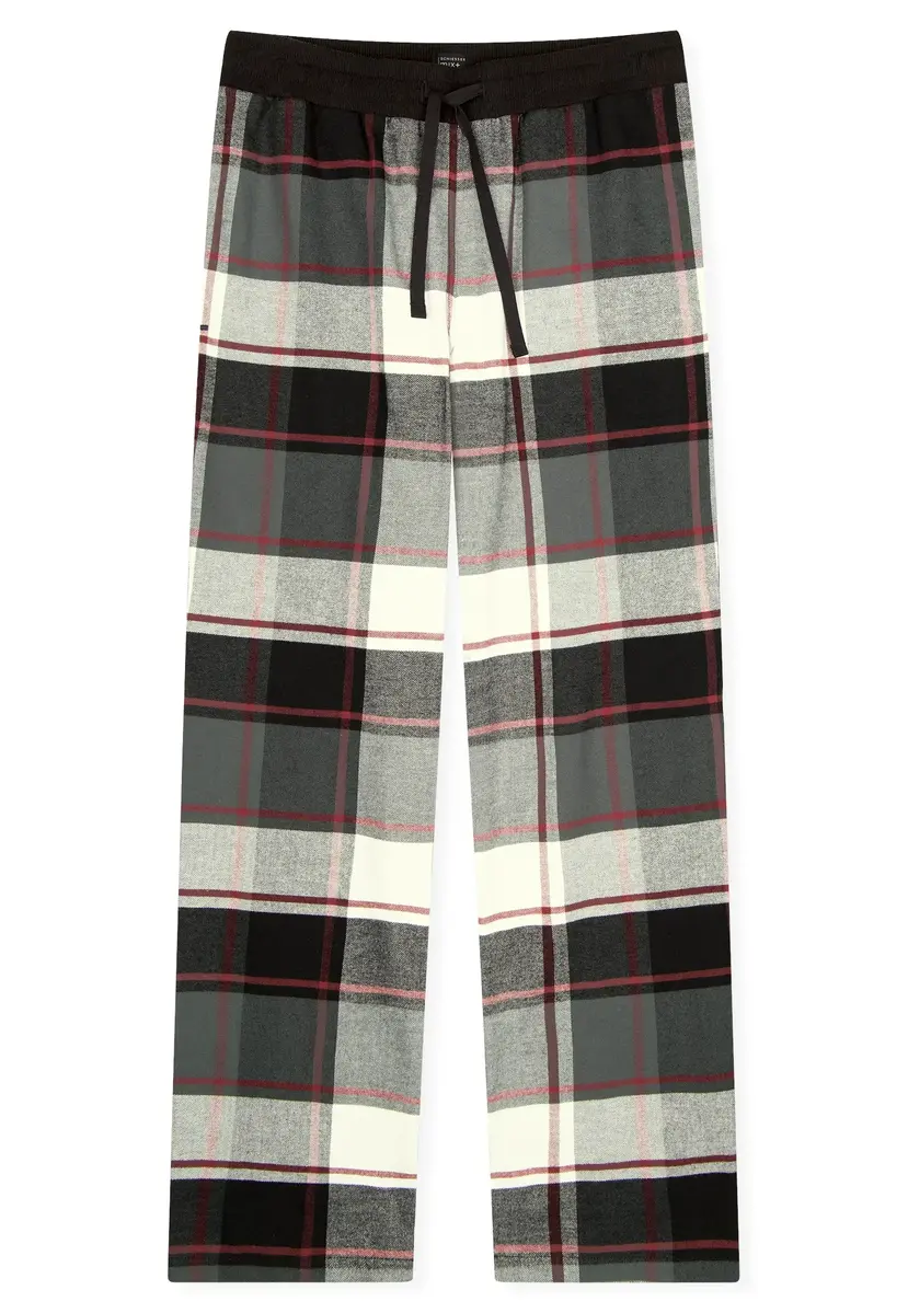 Schiesser heren lange flanellen pyjamabroek - Geruit - MIX & Relax