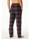 Schiesser flanellen heren lange pyjamabroek - donkergroengeruit - MIX & Relax