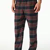 Schiesser flanellen heren lange pyjamabroek - donkergroengeruit - MIX & Relax