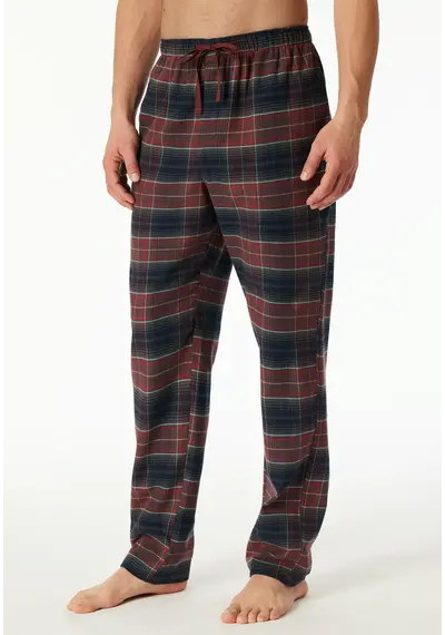 Schiesser flanellen heren lange pyjamabroek - donkergroengeruit - MIX & Relax Schiesser flanellen heren lange pyjamabroek - donkergroengeruit - MIX & Relax