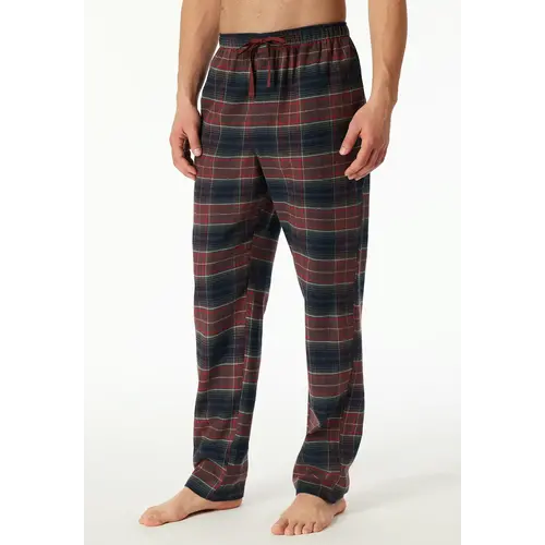 Schiesser flanellen heren lange pyjamabroek - donkergroengeruit - MIX & Relax Schiesser flanellen heren lange pyjamabroek - donkergroengeruit - MIX & Relax