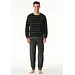 Schiesser heren pyjama badstof - Casual Nightwear -  Donkergrijs - Donkergrijs