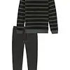 Schiesser heren pyjama badstof - Casual Nightwear -  Donkergrijs