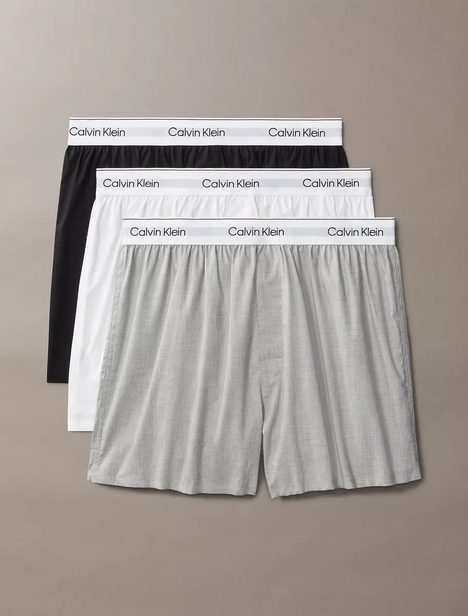 Calvin Klein 3-Pack Wijde Heren Boxershorts - Boxer slim - 100% katoenen losse heren boxershorts multipack