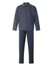 Gentlemen tricot heren pyjama - doorknoop