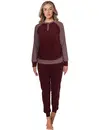 Pastunette dames pyjama Badstof - NOS - Warme winter pyjama bordeaux