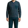 Gentlemen  heren pyjama velours - Vhals - Streep - Warme winter pyjama