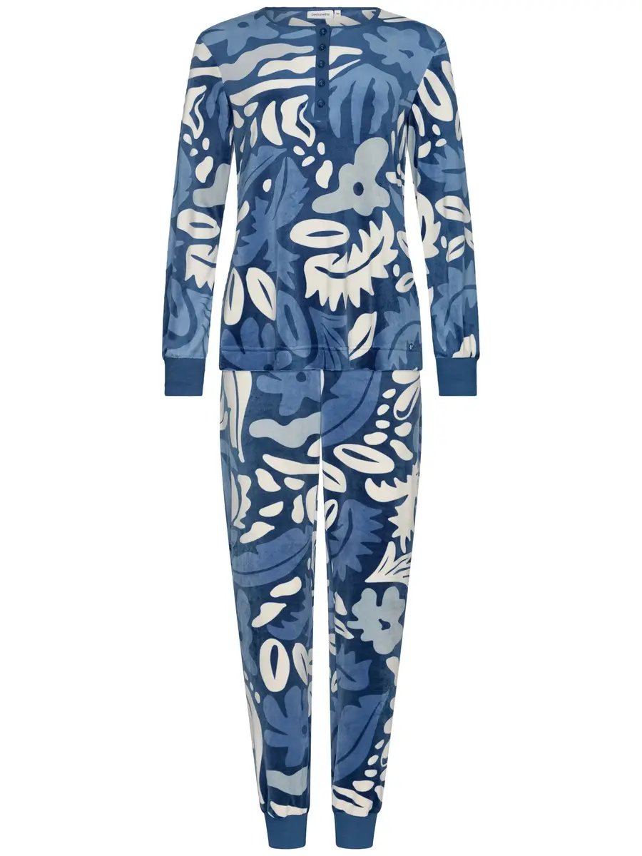Pastunette warme dames pyjama Velours - Blue Bloom - Winter blauwe pyjama vrouwen - Copy Pastunette warme dames pyjama Velours - Blue Bloom - Winter blauwe pyjama vrouwen - Copy