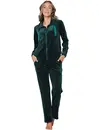 Pastunette warm velours huispak - Emerald - Warm 2-delig pyjama pak fleece - Copy - Copy