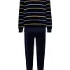Pastunette velours Heren pyjama - Blue Retreat - Warme winter pyjama maat S - Copy
