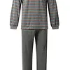 Outfitter Badstof heren pyjama - Winter streep - Warme winter pyjama