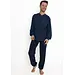 Outfitter Badstof heren pyjama - Winter streep - Warme winter pyjama - Blauw
