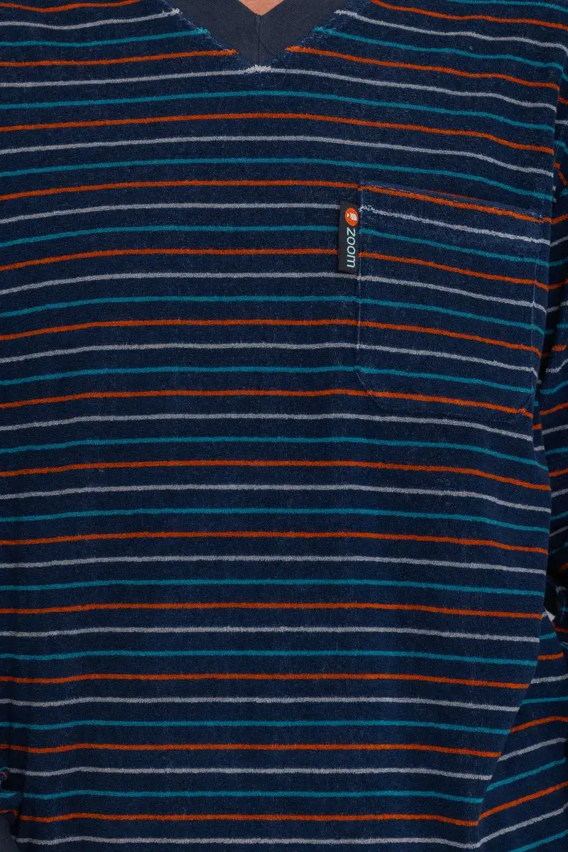 Outfitter Badstof heren pyjama - Winter streep - Warme winter pyjama