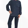 Outfitter Badstof heren pyjama - Dark stripe - Warme winter pyjama