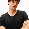 Tommy Hilfiger Heren Katoenen T-Shirt - Basic ondershirts korte mouw - V-hals