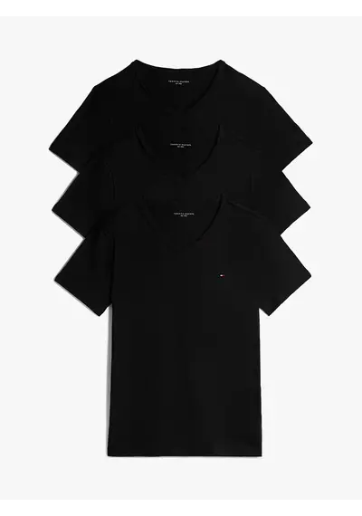 Tommy Hilfiger 3-pak Heren Katoenen T-Shirt V-hals Tommy Hilfiger 3-pak Heren Katoenen T-Shirt V-hals