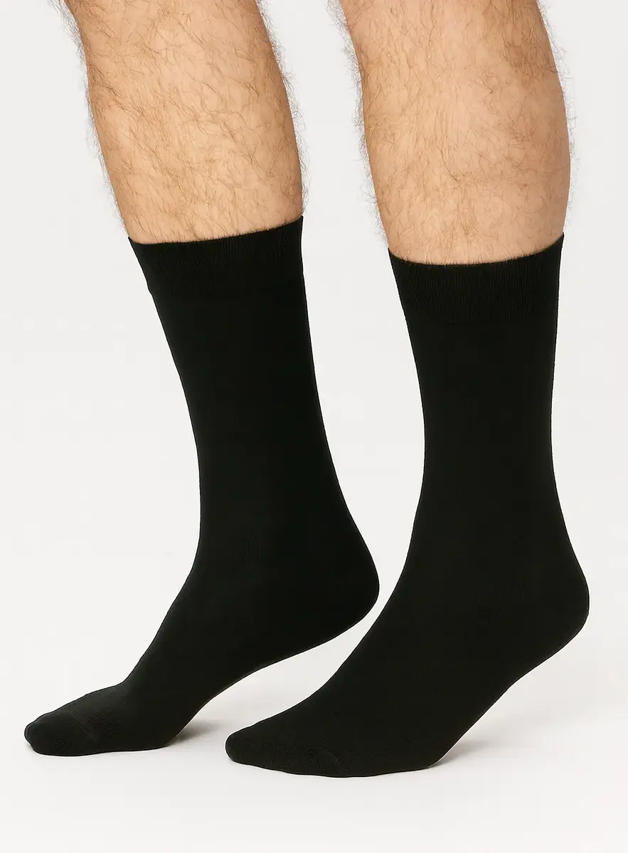 Boru Bamboo sokken - 1 paar - Hoge bamboe sokken, dames, heren - zwart, beige