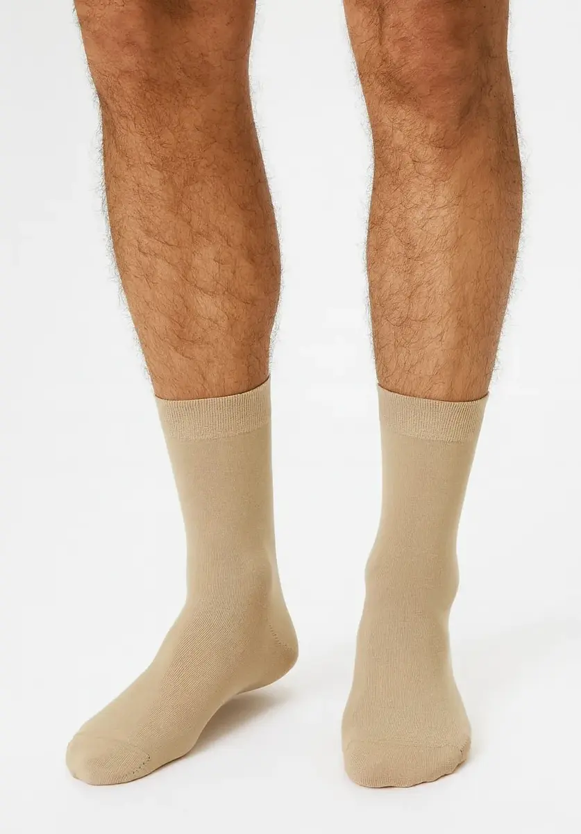 Boru Bamboo sokken - 1 paar - Hoge bamboe sokken, dames, heren - zwart, beige Boru Bamboo sokken - 1 paar - Hoge bamboe sokken, dames, heren - zwart, beige