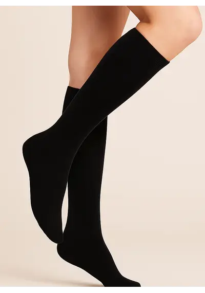 Teckel 2-paar dames kniekous - Katoen Teckel 2-paar dames kniekous - Katoen