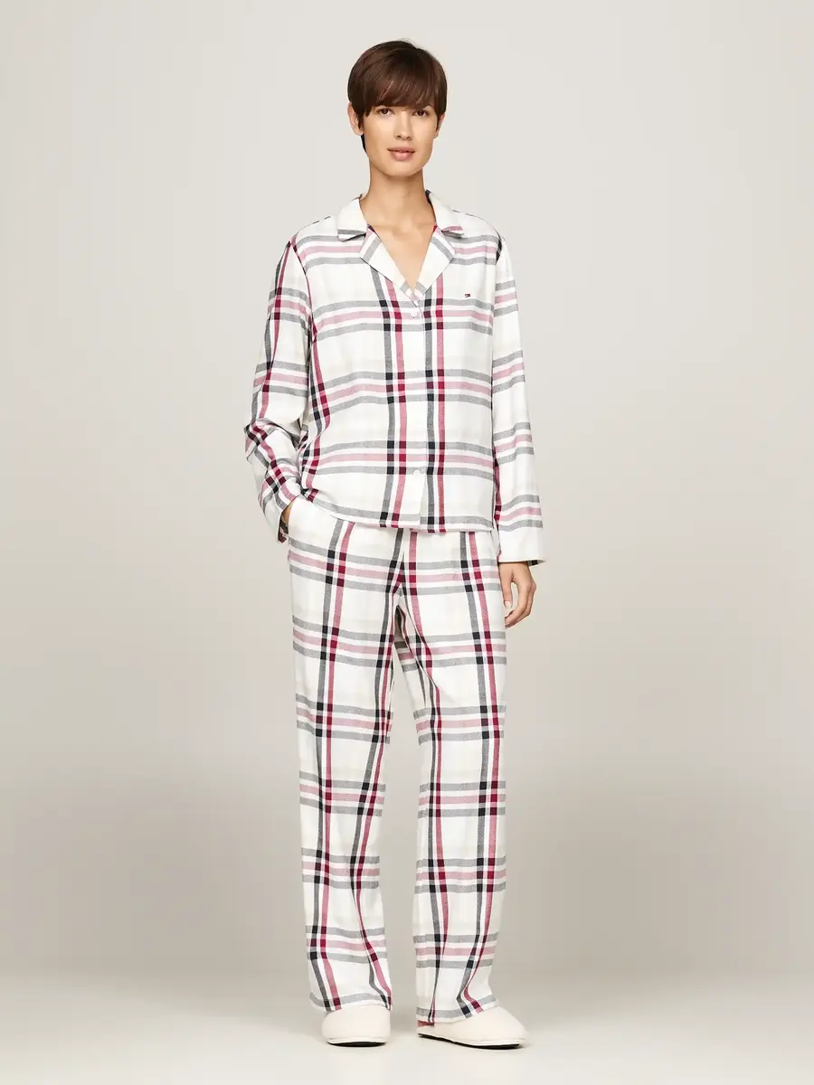 Tommy Hilfiger Dames flanellen Pyjama lange mouw - Giftset