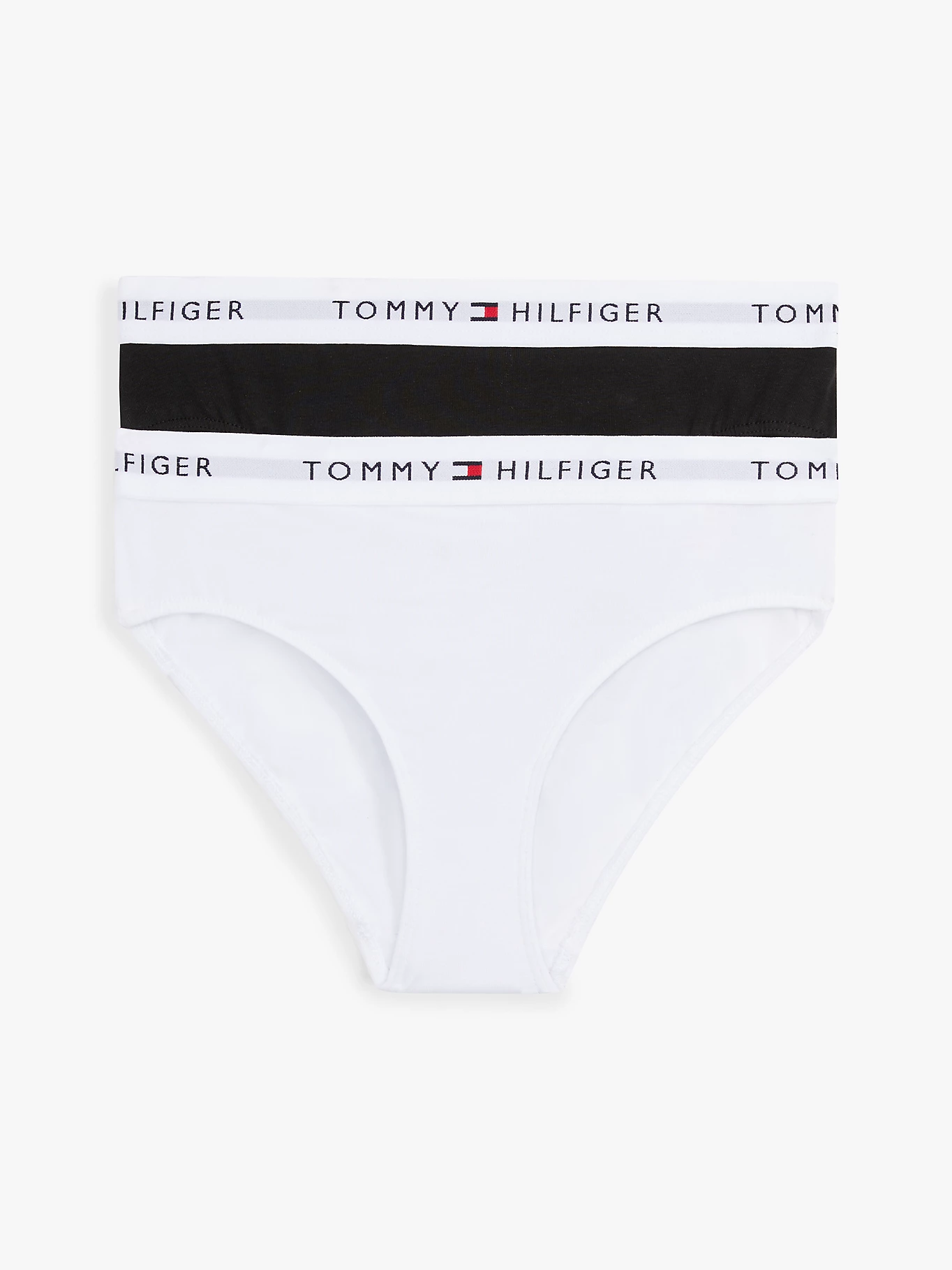 Tommy Hilfiger 2-pak meisjes slips - Zwart/wit