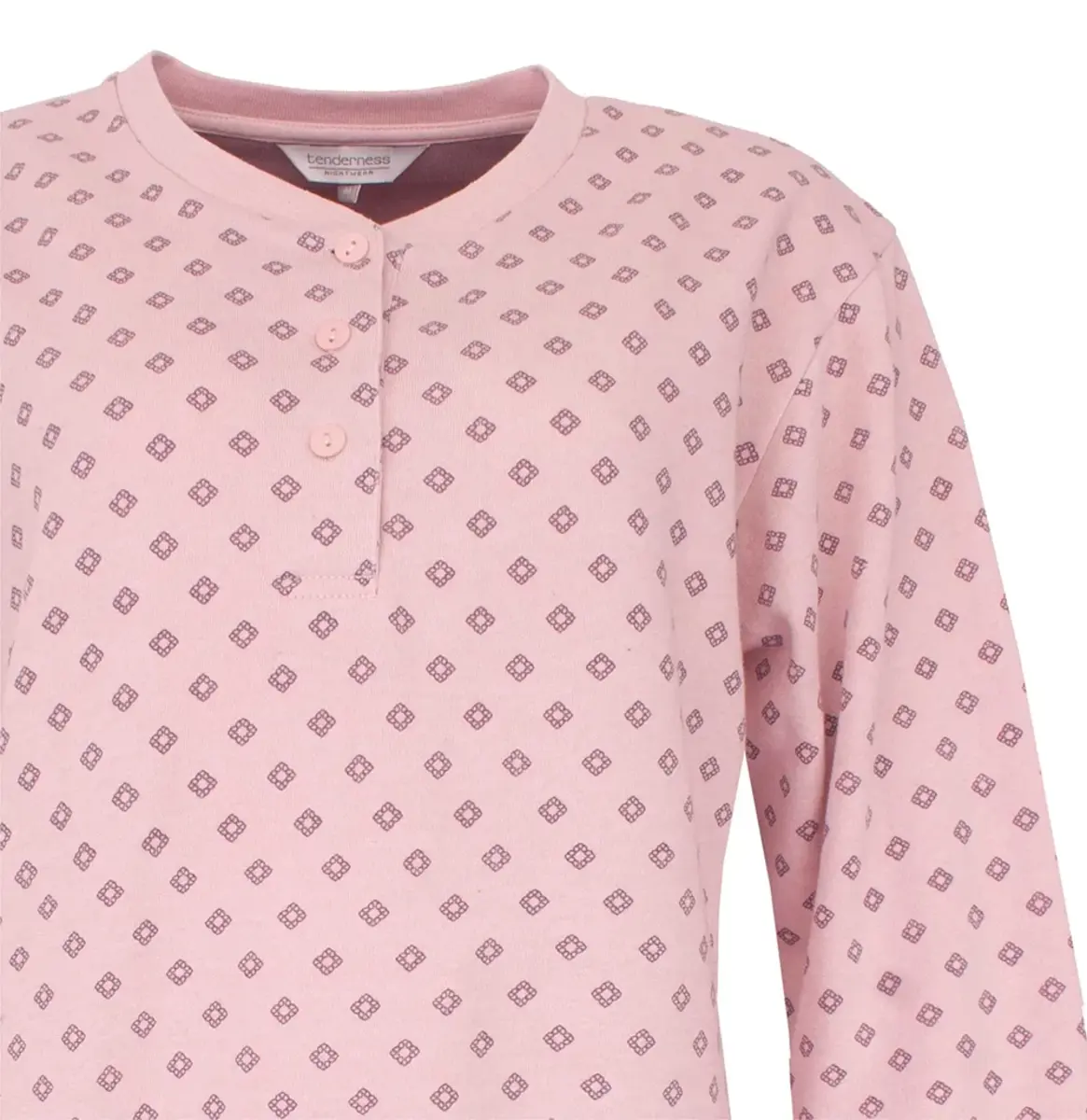 Tenderness fleece dames pyjama - Pink - roze warme winter pyjama