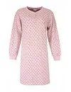 Tenderness fleece dames nachthemd lange mouw - Pink - roze warme winter nachtjapon