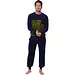 Pastunette velours Heren pyjama - Adventure - Warme winter pyjama maat - Donkerblauw