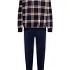 Pastunette Heren Fleece pyjama - Ruit - Warme winter pyjama mannen
