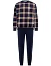 Pastunette Heren Fleece pyjama - Ruit - Warme winter pyjama mannen