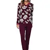 Pastunette premium dames pyjama lange mouwen - Viscose - Burgundy
