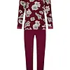 Pastunette premium dames pyjama lange mouwen - Viscose - Burgundy