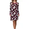 Pastunette Premium viscose dames nachthemd - Burgundy - Luxe nachtjapon