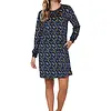 Pastunette Fleece dames nachthemd - lange mouwen - Winter nachtjapon lange mouwen