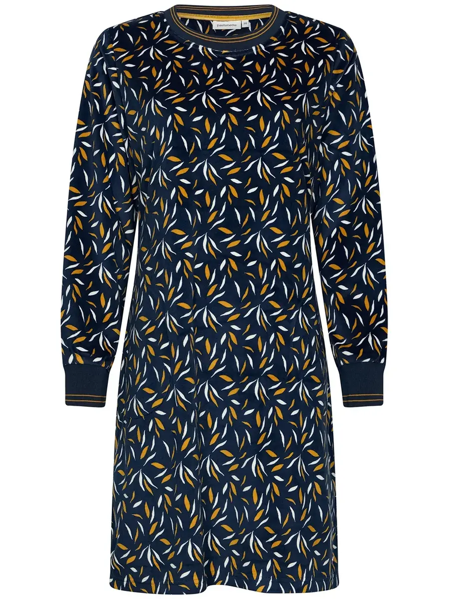 Pastunette Fleece dames nachthemd - lange mouwen - Winter nachtjapon lange mouwen