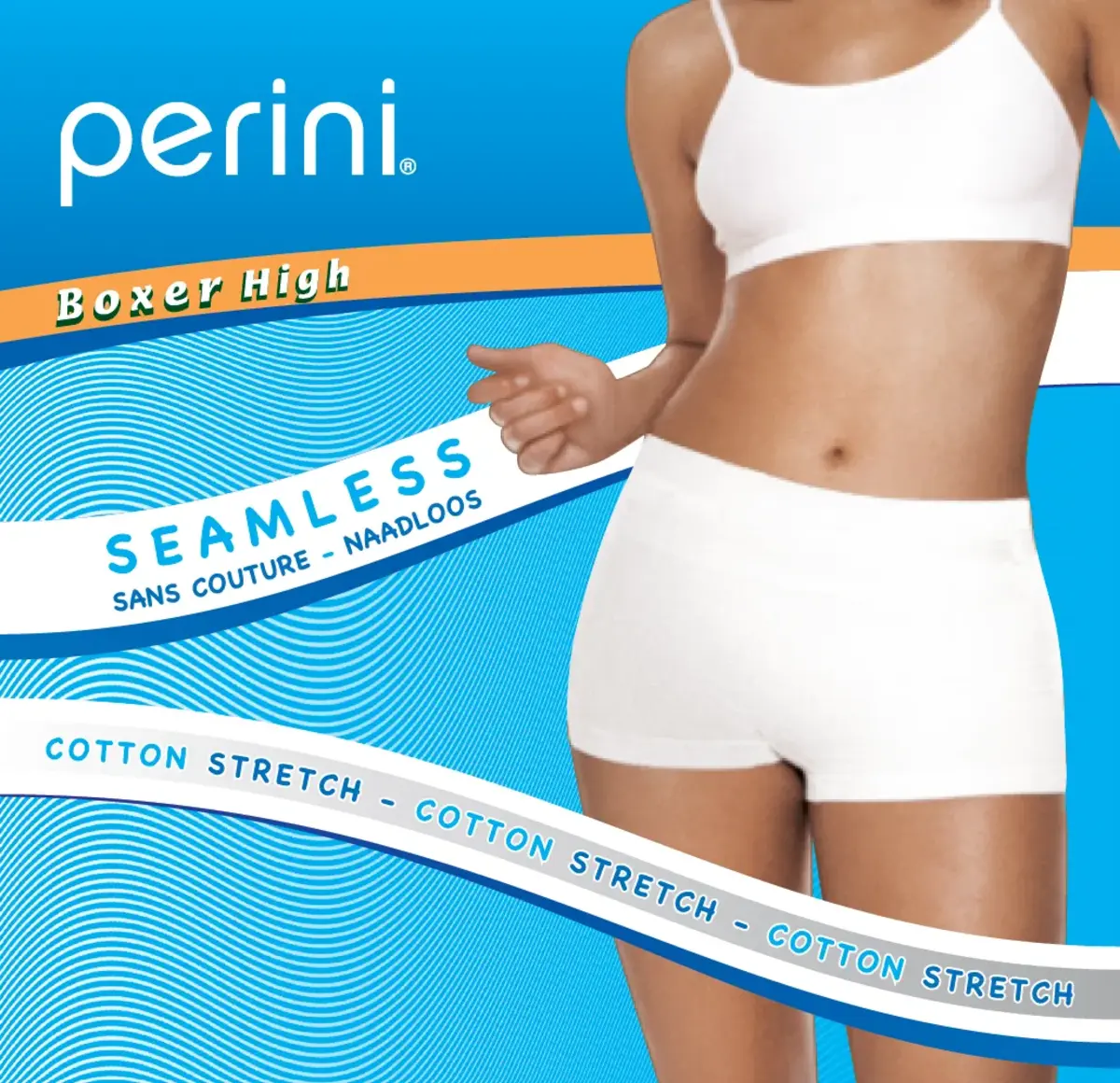 Perini dames boxer high waist elastische katoen - Naadloos - High waist