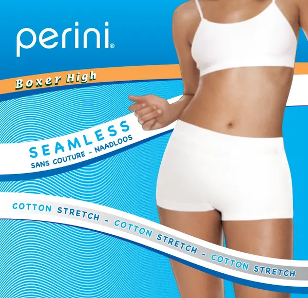 Perini dames boxer high waist elastische katoen - Naadloos - High waist
