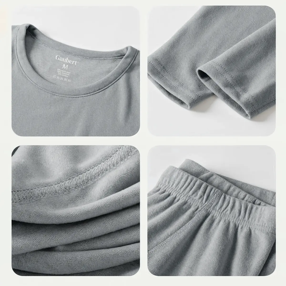 Gaubert heren wollen ondergoed - Thermoset - Wollen shirt en wollen broek