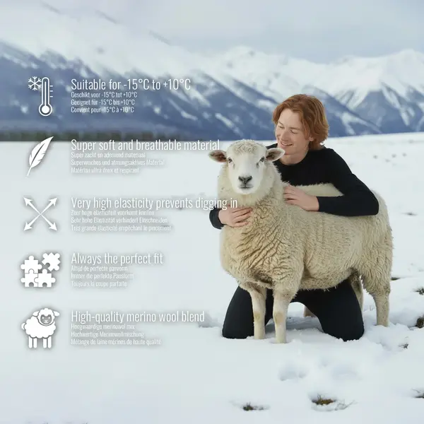 Gaubert heren wollen ondergoed - Thermoset - Wollen shirt en wollen broek Gaubert heren wollen ondergoed - Thermoset - Wollen shirt en wollen broek