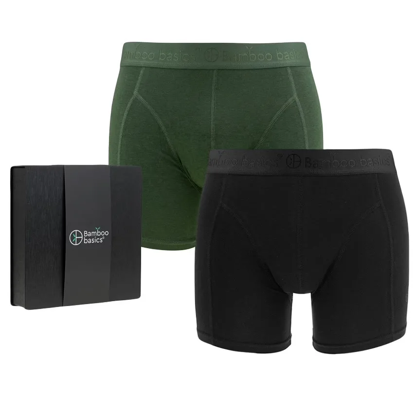 Bamboo Basics 2-pak heren boxers - Rico - Cadeau verpakking - Gift Bamboo Basics 2-pak heren boxers - Rico - Cadeau verpakking - Gift