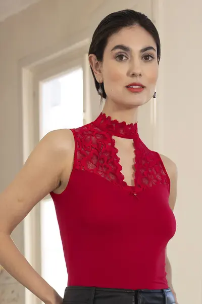 Nina von C dames Kanten Top - Blazershirt - Zonder mouw