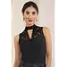 Nina von C dames Kanten Top - Blazershirt - Zonder mouw - Zwart