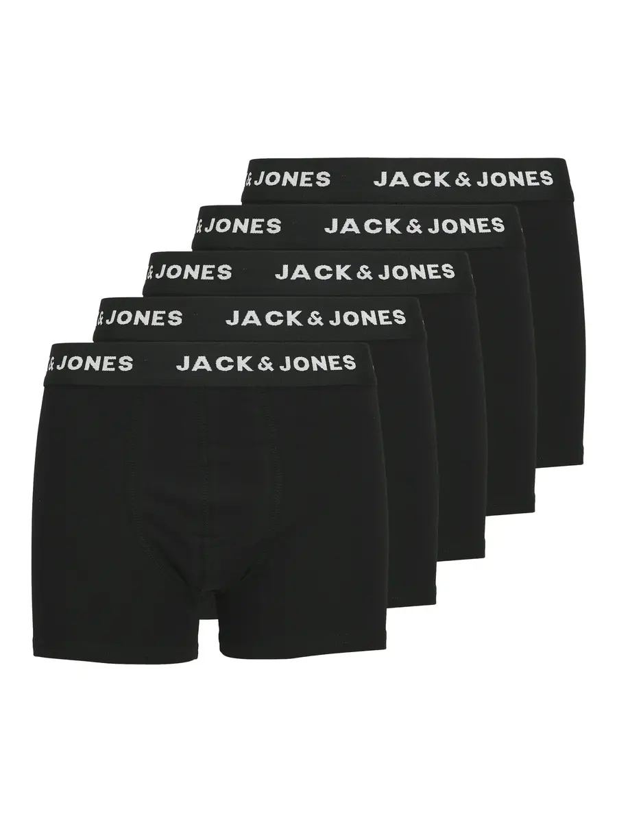 Jack & Jones 5-pack jongens boxershorts - Electric Blue - Zwarte jonges onderbroeken katoen