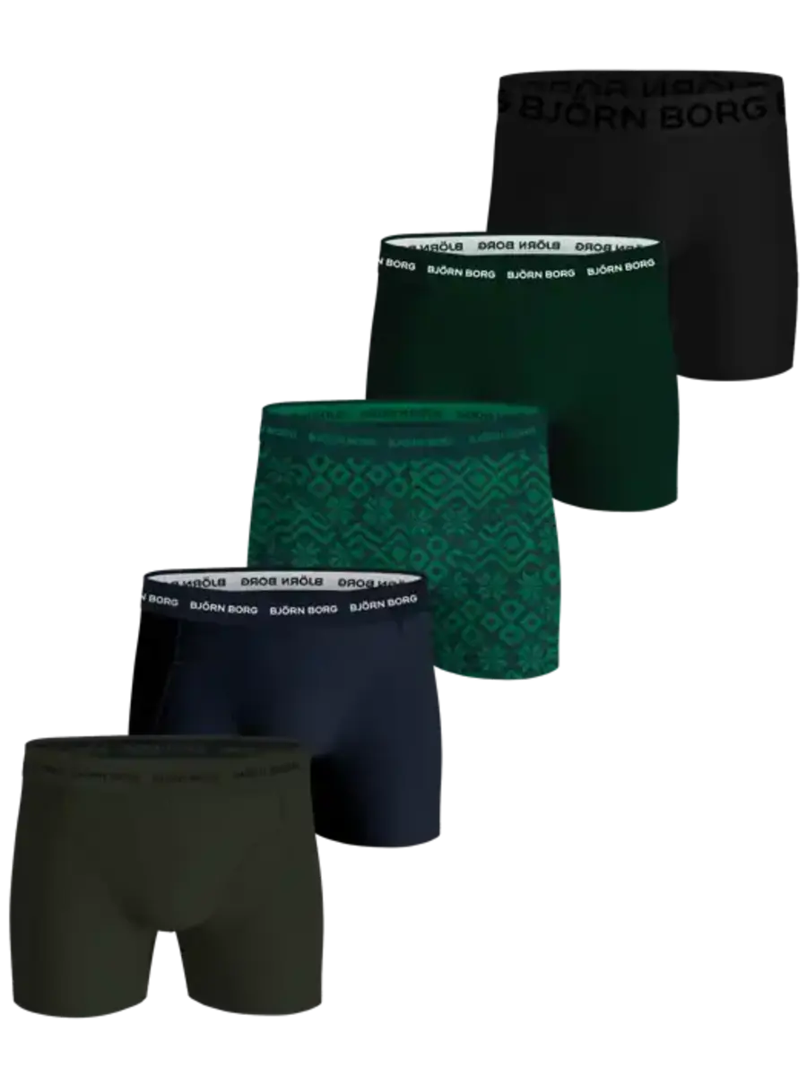 Bjorn Borg 5-Pack heren boxershorts - Cotton Stretch  - X-mas