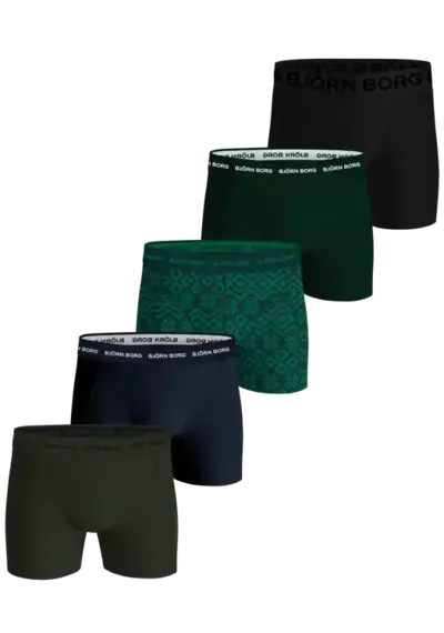 Bjorn Borg 5-Pack heren boxershorts - Cotton Stretch - X-mas Bjorn Borg 5-Pack heren boxershorts - Cotton Stretch - X-mas