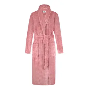 Ten Cate dames badjas Fleece - Rose Dot