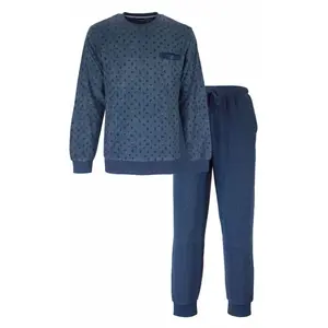 Paul Hopkins Badstof pyjama heren knoopsluitin - Blue Arrow