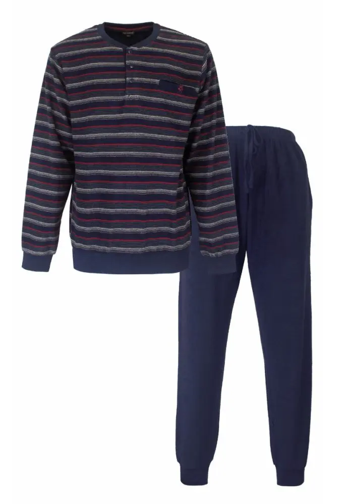 Paul Hopkins Badstof pyjama heren - Winter Blue Paul Hopkins Badstof pyjama heren - Winter Blue