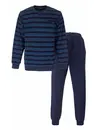 Paul Hopkins Badstof pyjama heren - Blue Stripe